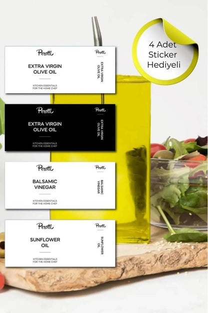 1 Adet Molivet 500 ml Silver Kapak Cam Yağdanlık-sirkelik-sosluk