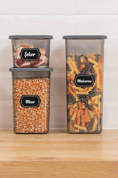 18'li Vakumlu Silikon Kapaklı Mega Erzak Saklama Kabı Seti - 6x(0.65 Lt - 1.3 Lt -