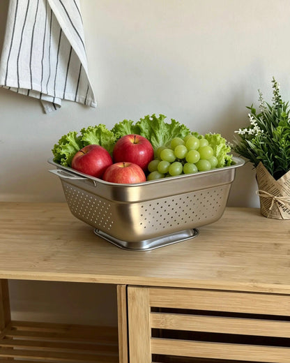 Garden Kare Kulplu Süzgeç 26 cm, KOD:9850