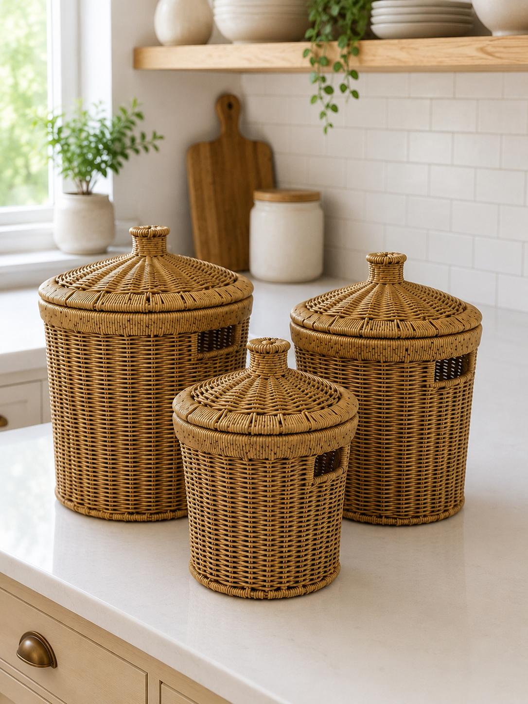 Linda 3 Boy Rattan Patates Soğanlık Seti KOD:87