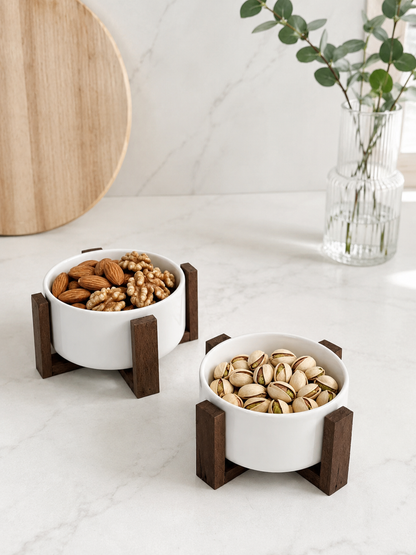 Bollu Ahşap Standlı Kase Set KOD:91190-89